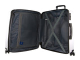Pierre Cardin Inspired Milleni Checked Luggage Bag Travel Carry On Suitcase 75cm - White V563-MONACO-LARGE-WHITE