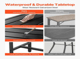 Outdoor Bar Table, 120 x 37.5 cm Patio Bar Table, Waterproof Top & Sturdy Metal Frame, Rectangle V952-ZFLTJBZFX4720NCC7001V0