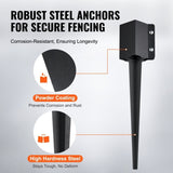 VEVOR Fence Post Anchor Ground Spike 8 Pack 24 x 4 x 4 In Metal Fence Stakes V952-FXDD35YC24YCFUXF1V0
