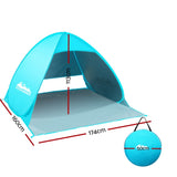 Weisshorn Pop Up Beach Tent Camping Hiking 3 Person Sun Shade Fishing Shelter TENT-C-BEA-TRI