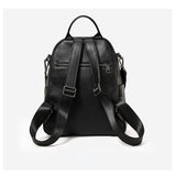 Lychee-grain leather backpack wear-resistant, large capacity, casual travel & commute, multiple V1232-SJB-ZP-002
