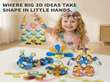 Kids 3D Soft Magnetic Building Tiles Toy Set, Creative DIY Puzzle Blocks for Ages 3 - Develops Fine V1341-ZY-SW7JEE7Y-66PCS