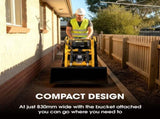 BAUMR-AG BSR5000 Mini Loader Skid Steer, with Bucket, 10hp OHV 4-Stroke Petrol Engine, 200kg Rated V219-GSDSKDPCTB5A
