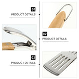 Stainless Steel Multi-Purpose Clip Spatula Tongs Set for Outdoor Cooking, Dining, BBQ, and Kitchen V1369-AZ3-W-09017