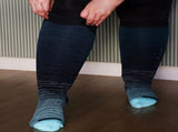 Wide Calf Compression Socks for Women & Men Extra Large Size Support Socks for Nurses Running V1258-DP02-F-505