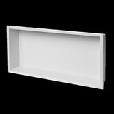 641 x 336 x 101mm Shower Niche Single Shelf Organizer No Tile Needed in White V63-900721