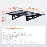 Garage Storage Shelving, 2 Pack, 122 x 61 cm Heavy Duty Garage Shelves Wall Mounted, 502 lbs Load V952-ZXCKGBDHSSC48G32SV0