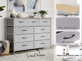 Artiss Chest of 9 Drawers Storage Dresser Tallboy Light Grey DIY-CDR-9D-LI-GY