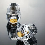 6PCS 15ml Gold Foil Shot Glass, High Transparency Glass with Diamond Cut, Reusable Spirit Glass for V1232-JBJB-001