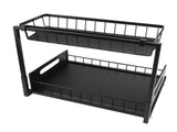 Under Sink Organizer L Shape 2 Tier Slide Out Sink Shelf for Under Kitchen Bathroom Sink Organizers V1294-YM0703-3117230031311