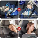 Car Travel Headrest 180 Adjustable and Washable Pillow PU Leather V178-12069