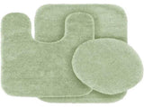 Gorgeous Home Linen Bathroom 6 Modern Solid Print 3-Count Grey Polyester Bath Rugs, 18 x 28, V1189-LWWAL-20260325-00417