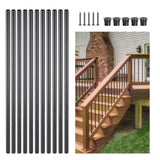 Staircase Balusters 101 Pack, 660 mm Aluminum Stair Balusters, 19 mm Water-Proof Round Metal Spindle V952-YXKLGZL101G2OOT2PV0