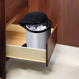 Kitchen Swing Pull Out Bin Stainless Steel Garbage Rubbish Waste Trash Can 14L V63-833611