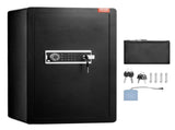 Single Door 4.0 cu.ft Safe Box with Key Lock & Password, Safe Lock Box with Fireproof Bag, Key Rack, V952-DMBXXLS452CUYI3X5V9