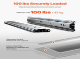 Drawer Slides, 18 inch, 10 Pairs Full Extension Ball Bearing Cabinet Rails, 100 LB Load Capacity V952-CZCJCTDG100LPFFRWV0