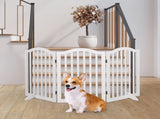 PaWz Wooden Pet Gate Dog Fence Safety White PT1144-3-WH
