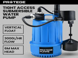 PROTEGE Tight Access Clean/Grey Water Submersible Sump Pump, Vertical Float Switch V219-PMPWTPPTCG1A