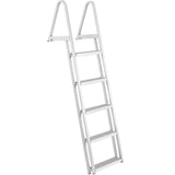 Removable Dock Ladder 5 Steps, 159 kg Load Capacity, Pontoon Boat Ladder with 4'' Wide Step & V952-MTXTCXSJFHXJDO516V0