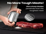 Gourmet Easy Meat Tenderizer Tool, Ultra Sharp Stainless Steel Needle Blades, Steak Accessories V1376-MEATNED