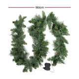 Jingle Jollys 1.8m Christmas Garland with LED lights Party Xmas Decorations XM-TR-GAR-6FT-LED