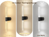 Battery Operated Wall Sconce Set of 2 Black Rechargeable Acrylic Crystal Sconce Wall Decor Set of 2 V1171-CB-BOM001623