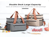 Grey Waterproof Insulated Lunch Bag - Leakproof Thermal Cooler for Food and Drinks V888-ELOSUNG12659