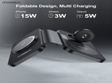 CHOETECH T616-F-BK 3in1 Magnetic Foldable Wireless Charger Black V28-ELECHOT616FBK