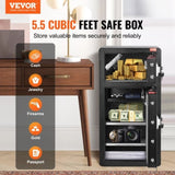 VEVOR Double Door 5.5 cu.ft Safe Box with Key Lock Password Cabinet Black V952-LMBXXLS5567CW705UV9