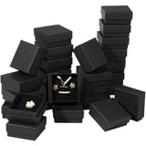36PCS Kraft Jewelry Boxes, Square Black Cardboard Jewelry Box, Jewelry Gift Box with Foam Liner & V1369-AZ3-W-08897