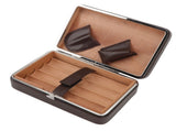 Cigar Holder Case Portable Travel Leather Cigar Humidor Case with Cedarwood Lining for 4 Count V1294-YM3117220227711-0421