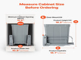 Pullout Trash Can for Kitchen Cabinets, Garbage Waste Recycling Bin, Under Mount Waste Container, V952-CFLJTDTDTHSYKL1U7V0