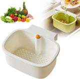 2025 New Suction Cup Sink Corner Rack, Automatic Dumping Suction Cup Press Sinks Drainer Basket, V1258-DP02-C-2528