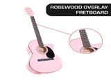 Karrera Acoustic Cutaway 40in Guitar - Pink ACG40-PK