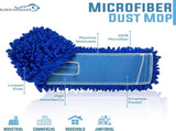24 inch Microfiber Dust Mop Medium Washable Commercial Mop Head Replacement, Pack of 3 V1258-DP02-WO-703