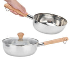 Saucepan Stainless Steel Pot Supplement Food Pot with Single Handle Cover for KitchenSmall V1294-YM0901-3118210166512