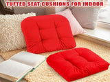 4 Pcs Outdoor Chair Cushions 18.9 x 18.9 Inch Waterproof Sun Protection Patio Furniture Overstuffed V1258-DP02-C-2265