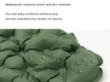 Black Single Outdoor Foot Pump Inflatable Sleeping Pad - 40D Nylon Camping Air V888-ELOSUNG56187-2