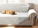100% Waterproof Couch Cover for 3 Cushion Sofa Washable Pet Friendly with Elastic Straps Thick V1259-DP01-A-4454