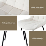 Artiss 4x Dining Chairs Velvet Tufted Kitchen Lounge Cafe Accent Chair Beige DINC-K-799-BGX4