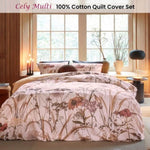 Bedding House Cely Multi Cotton Floral Quilt Cover Set King V442-HIN-QUILTCS-CELY-MULTI-KI