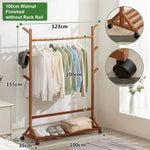 Portable Coat Stand Rack Clothes Hat Garment Hanger Hook with Shelf Bamboo 9 Hook without Rack V255-0503-04