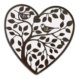 Laser Cut Heart Tree Of Life w Red Birds 45cm V637-71669HRT