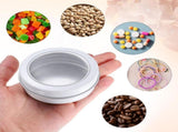 2 Oz Tin Cans, 24 Pcs Aluminum Round Tins, Travel Sized Small Metal Tins Cosmetic Sample Containers V1258-DP02-C-3275