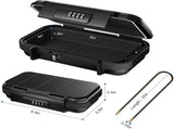 Cash Box, Portable Safe, Small Beach Safe, Locker, Security, Combination Lock, Vacation, for Cats, V1189-LC-HW-00020
