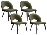 Artiss Dining Chairs Set of 4 Velvet Hollow Green MO-DIN-C-01-VEL-GNX4