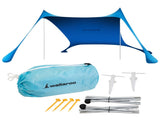 Wallaroo Beach Tent Canopy Sunshade 2m x 2m - Blue BCH-TNT-2X2-BU