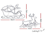 1X Christmas Lights Reindeer Sleigh 806 LED Decorations Jingle Jollys XMAS-MOT-D-SAN-DEER-MC