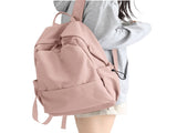 BJLFS Unisex Lightweight Water-Resistant Backpack, Black Pink V1189-LWWAL-20260325-00070
