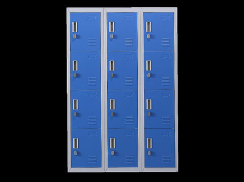 12-Door Locker for Office Gym Shed School Home Storage - Padlock-operated V63-838981